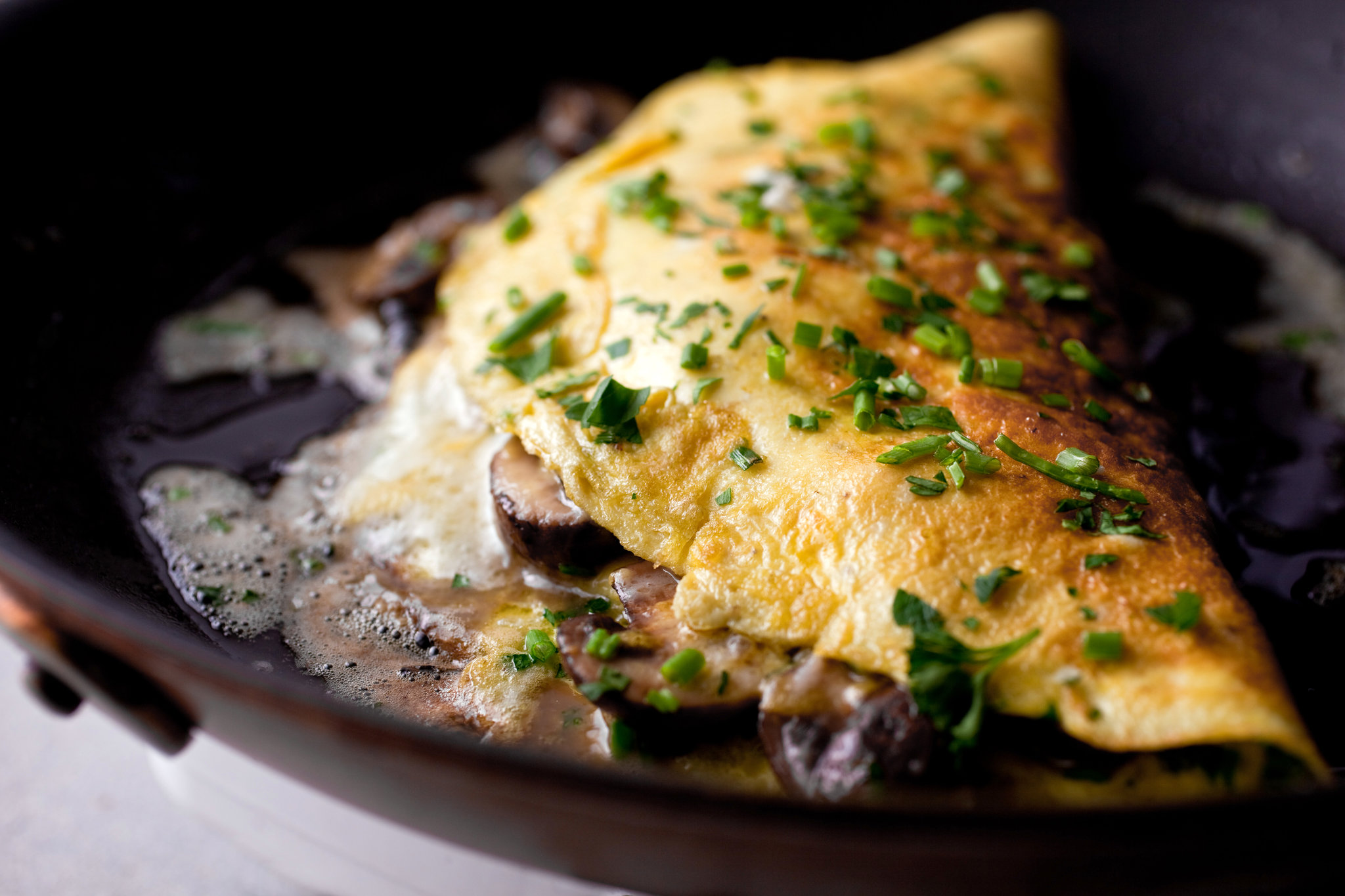 Mushroom & Spring Onion Omelette